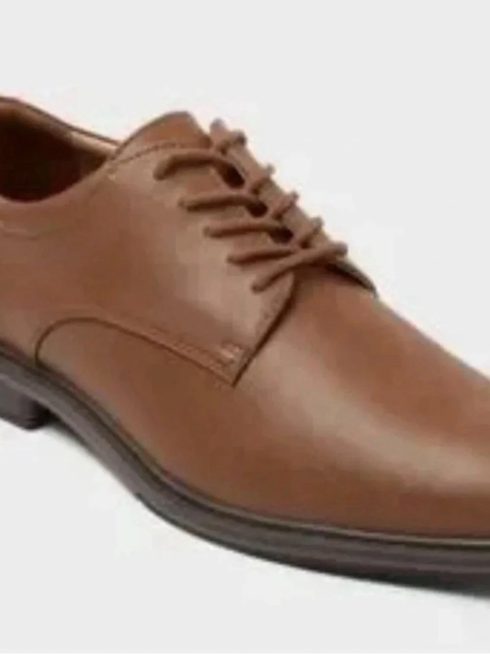 Classic Men's Brown Leather Derby Shoes
